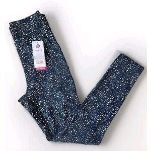 NEW Pop Fit Womens Stella Leggings Size Small‎ Teal White